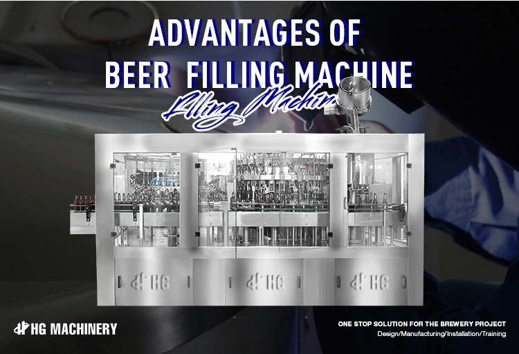 8-8-3 Counter Pressure Automatic Beer Bottle Filling Machine Beer Bottle Filler