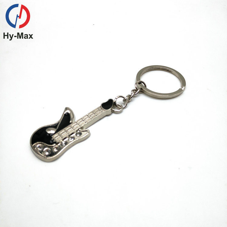 Customized Guitar Shape Metal Bottle Opener Key Chain for Wholesale Gift