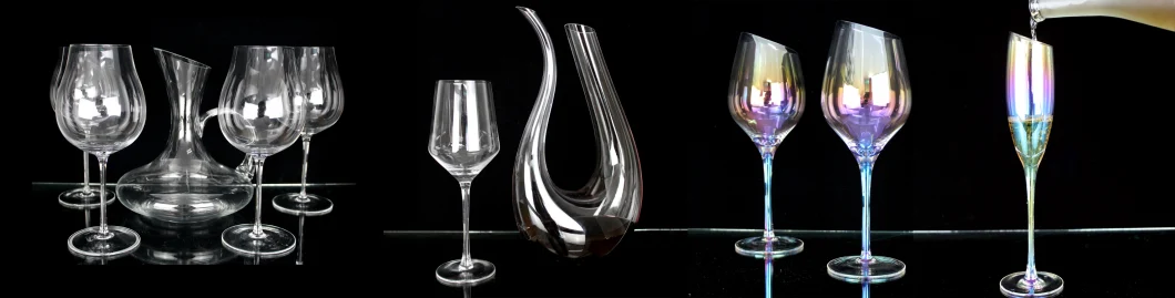 Bar Supplies Hand Blown Glass Wine Decanter Carafe with Handle