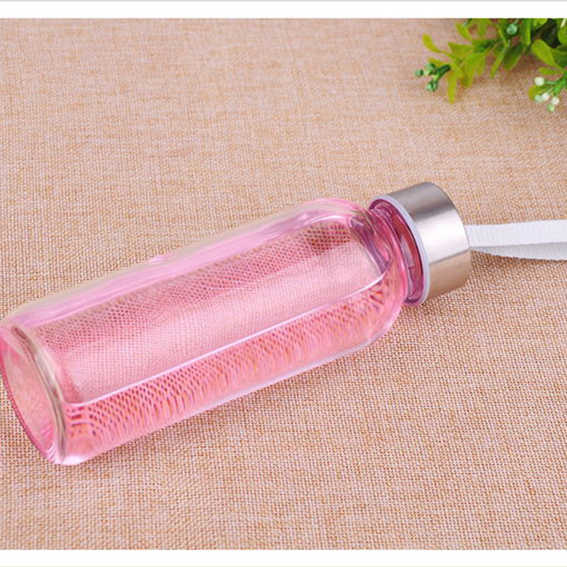 550ml/700ml Portable Drinking Glass Water Bottle Mineral Water Bottle