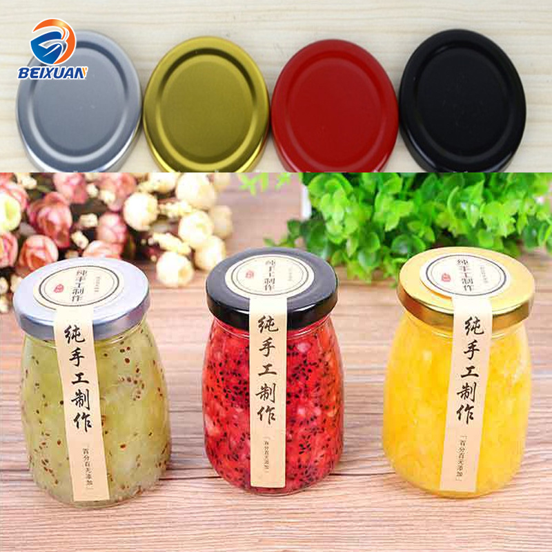 Pudding Bottle Jelly Yogurt Glass Bottle with Tinplate Lid