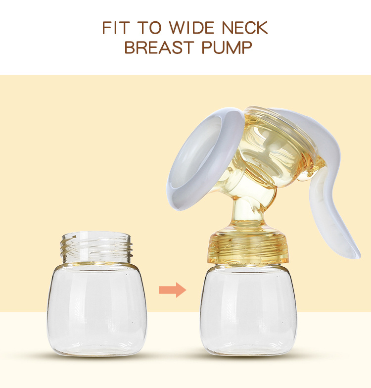 Plastic Breastmilk Storage Bottle Wide Neck Storage Bottle