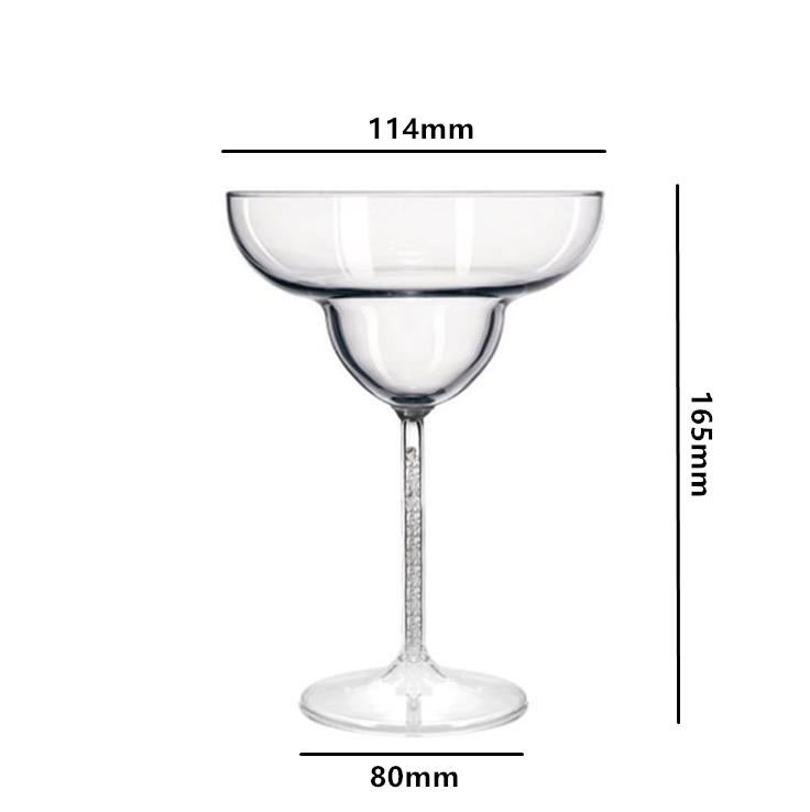 Artificial Diamonds Cocktail Glass Cup Glass Wine Goblet