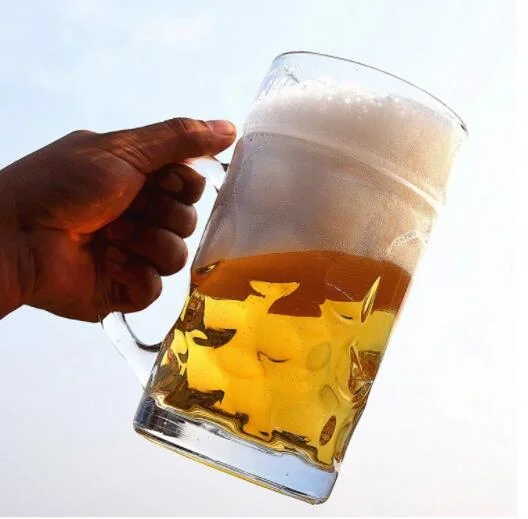 0.5L 1L Transparent Beer Glass Beer Mug with Handle