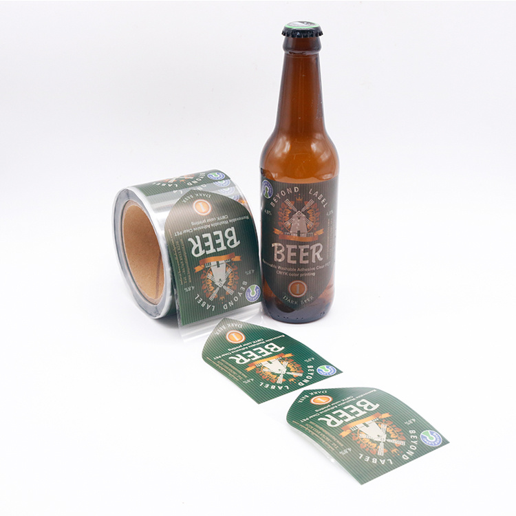 Custom Design Logo Beer Bottles Transparents Stickers