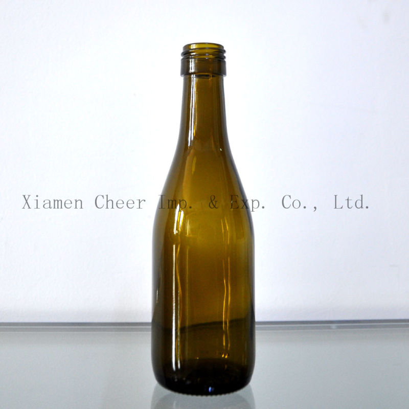 Mini Wine Bottle 187ml Glass Burgundy Bottle with Screw Cap