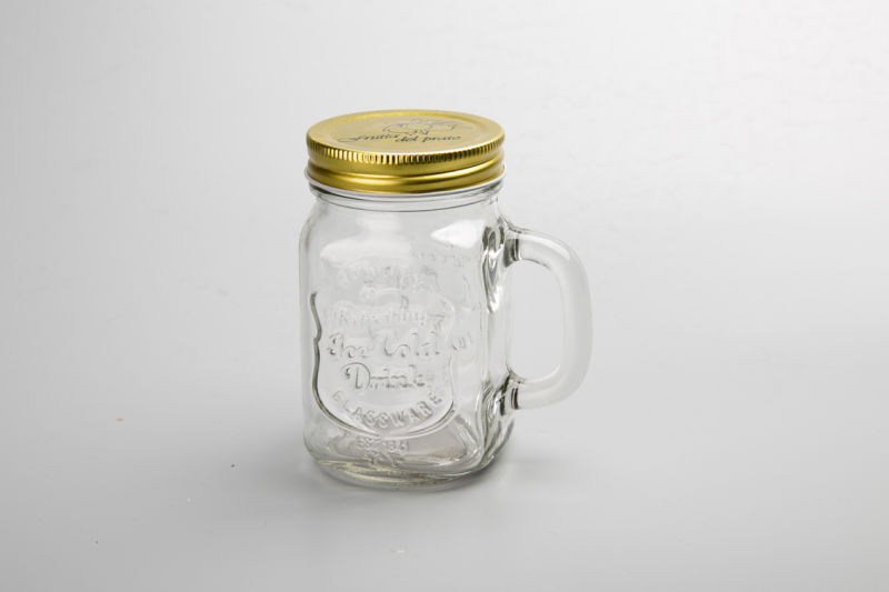 Disposable Mason Jar/Different Capacity Mason Jar with Straw Lid