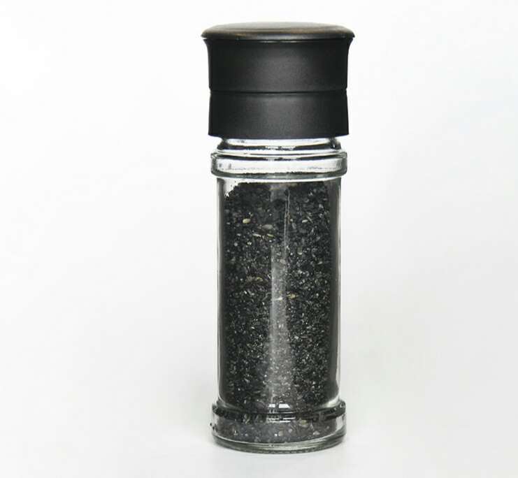 Glass Spice Bottle Glass Seasoning Grinder with Lids