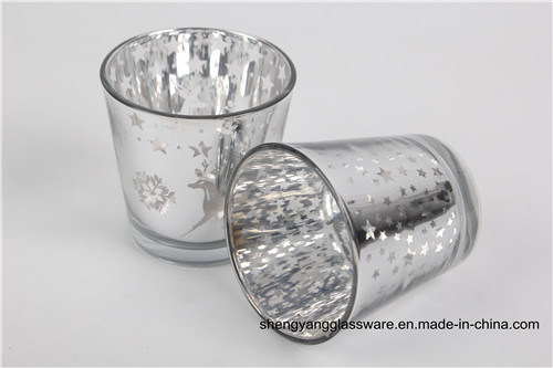 Hot Sell Electroplated Glass Candle Jar