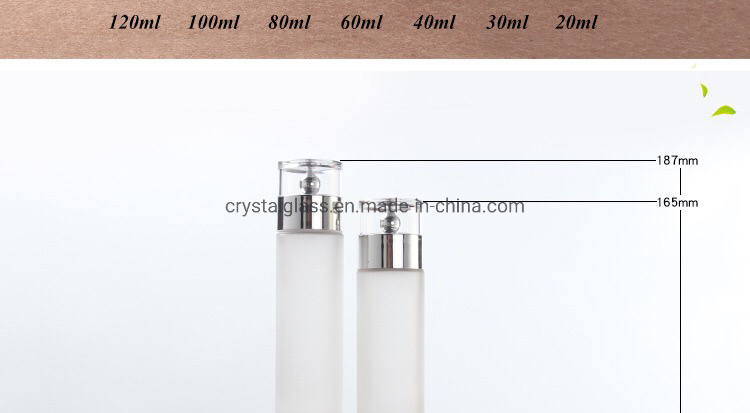 Crystal Glass Cosmetic Jars with Slver Caps 20g 30g 50g