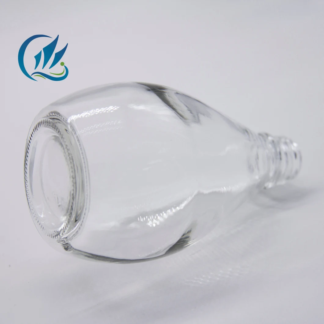 Free Sample Transparent Juice Glass Bottle with Spiral Aluminum Cover, Water Drinking Bottles