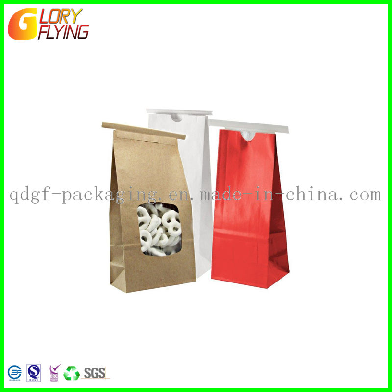 Biodegradable Paper Bag with Zipper for Packing Tea and Dry Foods