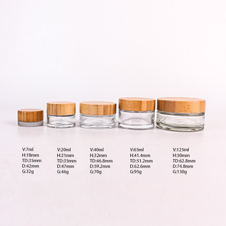 40ml Glass Essential Oil Jars with Bamboo Lid