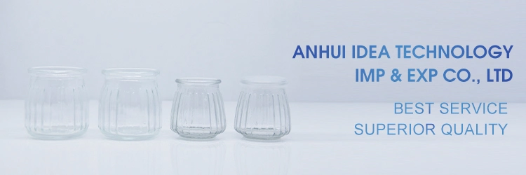 New Design Yogurt Pudding Milk Jam Glass Jar with Plastic Cap and Lids