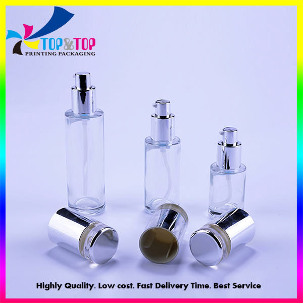 Professional Popular Glass Frosted Empty Luxury Cosmetic Containers /Jar Cream Sprayer Bottle