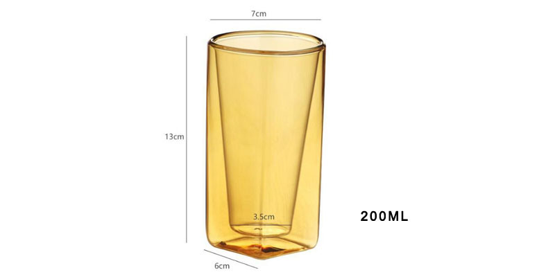 Colorful Juice Cup Pyrex Juice Cup Beer Cup Double Wall Glass Cup Cold Drinking Cup