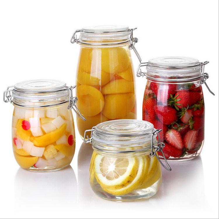 Glass Jars Containers with Airtight Stainless Steel Lid