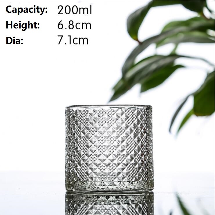 Luxury Embossed Glass Candle Jar High Quality Glass Tealight