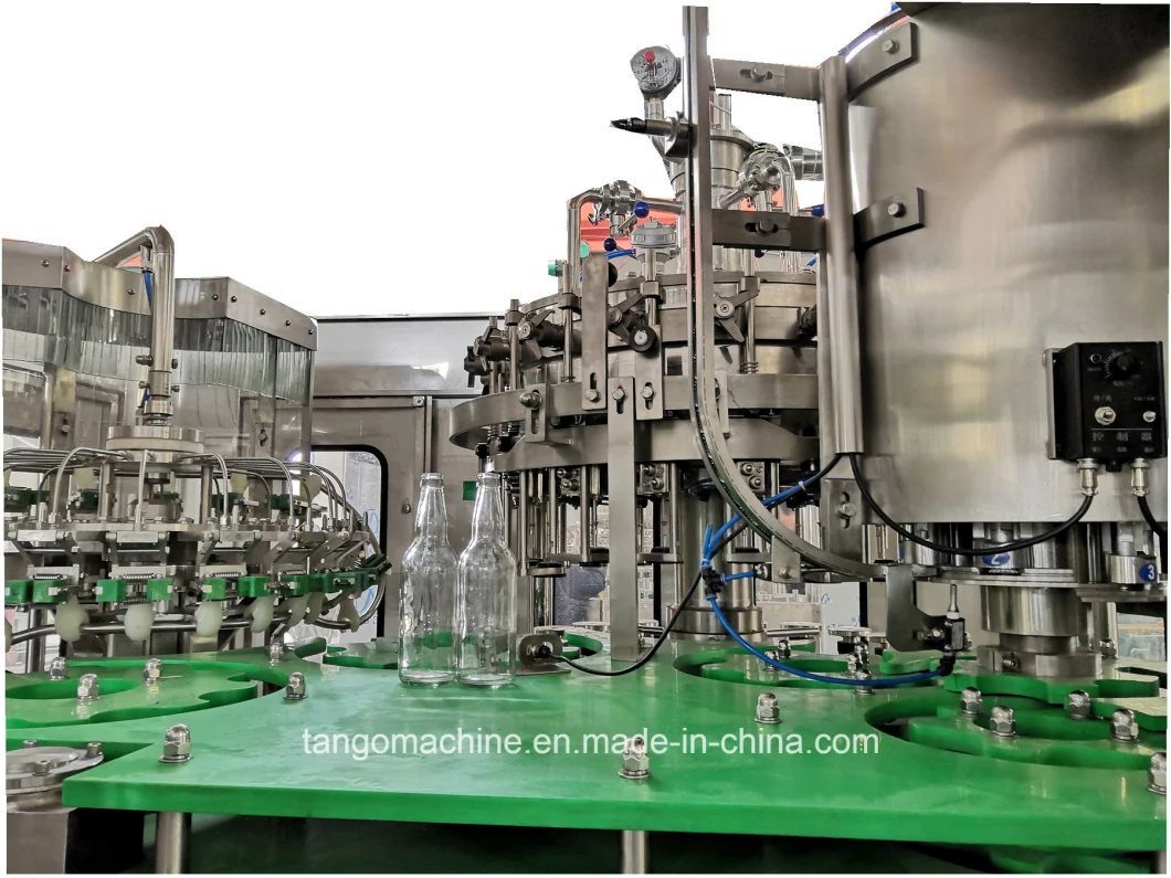 Automatic Glass Bottle Carbonated Drinks Beverage Liquid Bottling Filling Plant