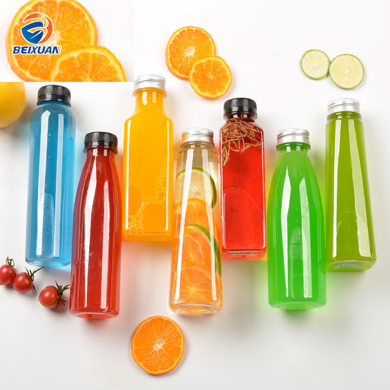 Wholesale Pet Plastic Beverage Bottles Disposable Juice Bottles