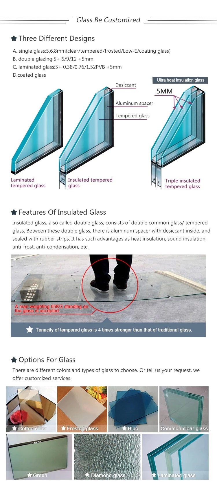 Exterior Double Glazing Big Glass Aluminum Folding Doors for Veranda
