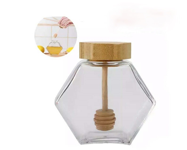 380ml, 500ml Jar Storage Honey with Honey Stick