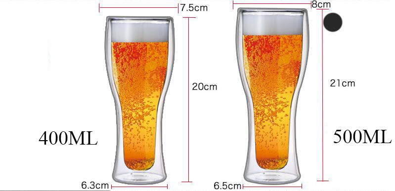 Drinking Beer Glass Double Wall Beer Cup Double Wall Beer Glass