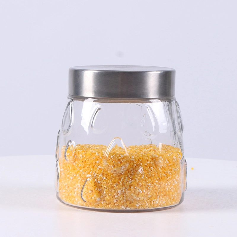 Glass Storage Jar with Lid Glass Food Storage Jars Tea Canister Candy Jars