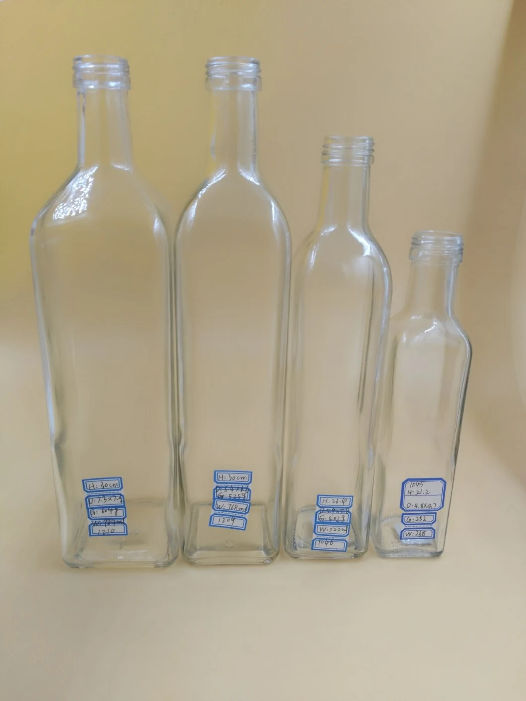 750ml Clear Olive Oil Glass Bottle Manufacturer Factory Price in China Supplier1209