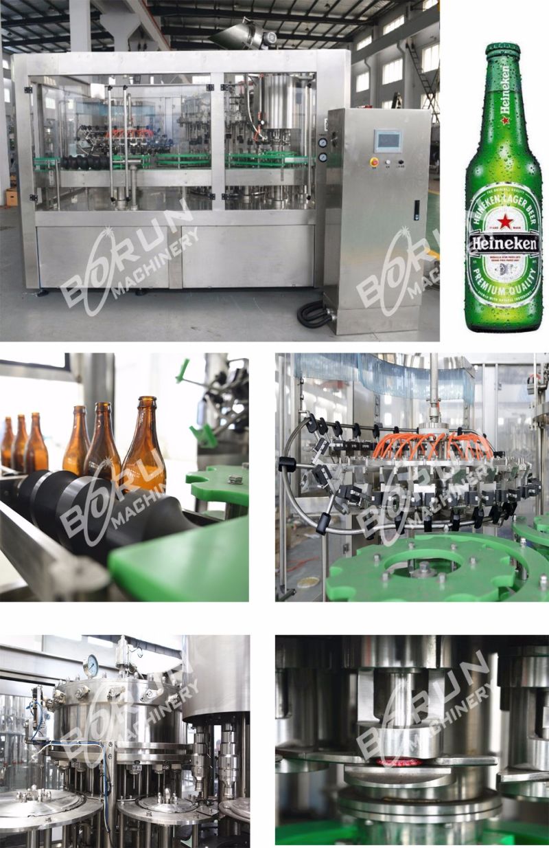 Automatic Glass Bottled Fresh Beer Filling Bottling Machine Plant