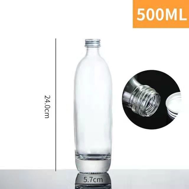 Hot Sale High Quality Empty Round Juice Liquor Glass Bpttle with Cork