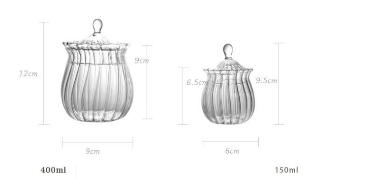High Borosilicate Glass Kitchen Glassware Storage Container Jars