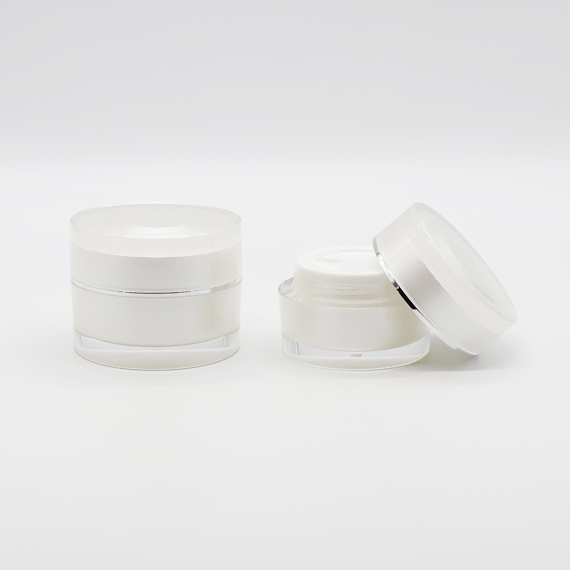 Pearl White Color Acrylic Bottle Jar High Quality Cosmetic Suit Packaging