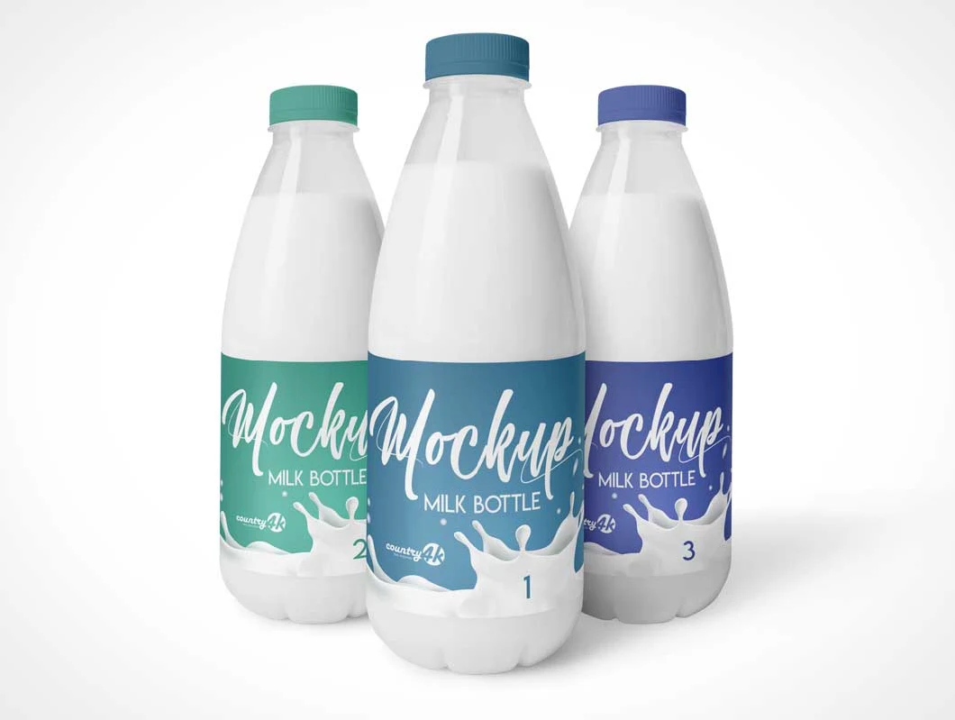 250ml BPA Free Biodegradable Plastic Bottle for Milk Transparent Packaging Milk Bottle for Beverage