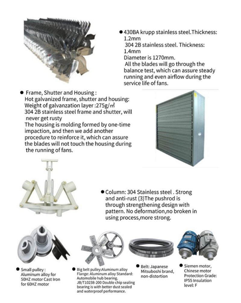 Large Industria Greenhouse Ventilation System Cooling Systems Exhaust Fan