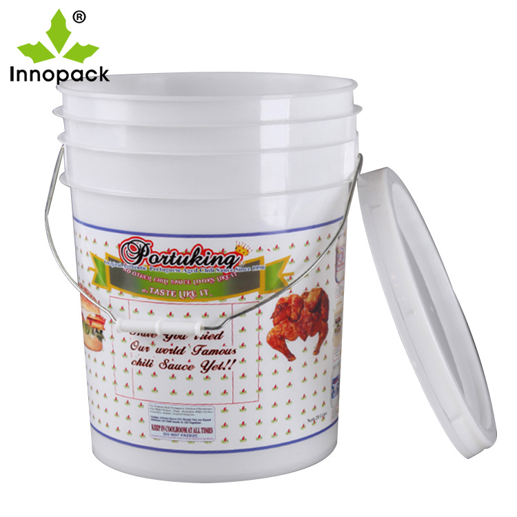 Food-Grade Plastic Pail Family Plastic Bucket with Cover