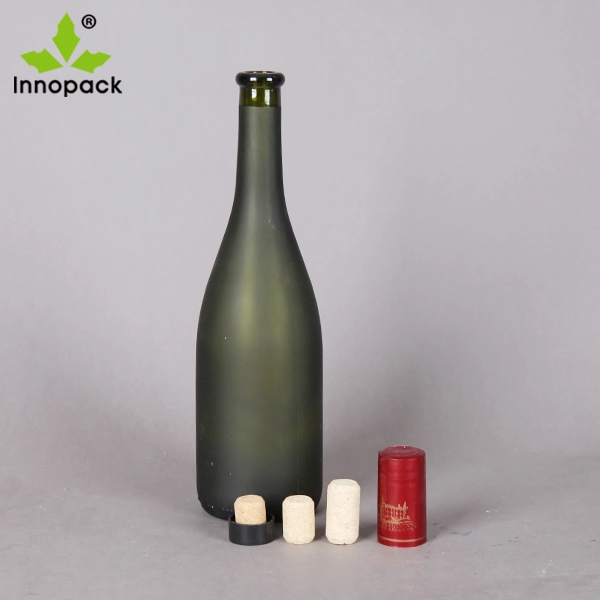 Empty Round Glass Wine Bottle Standard Red Wine Bottle Dimensions Beer Bottle 750ml