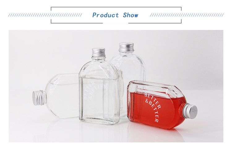 Custom Round Clear 100ml Juice Beverage Water Glass Bottle