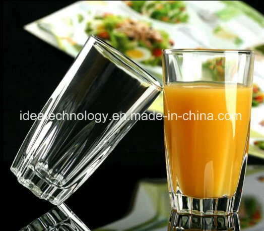 Empty Glass Milk Cup Juice Cup Circular Water Drinking Cup