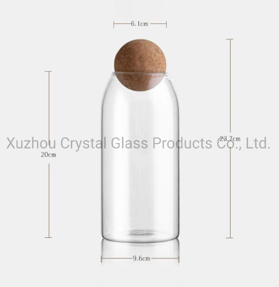 800ml 1000ml 1200ml Kitchen Grain Food Storage Glass Jar Sealed Container with Ball Cork