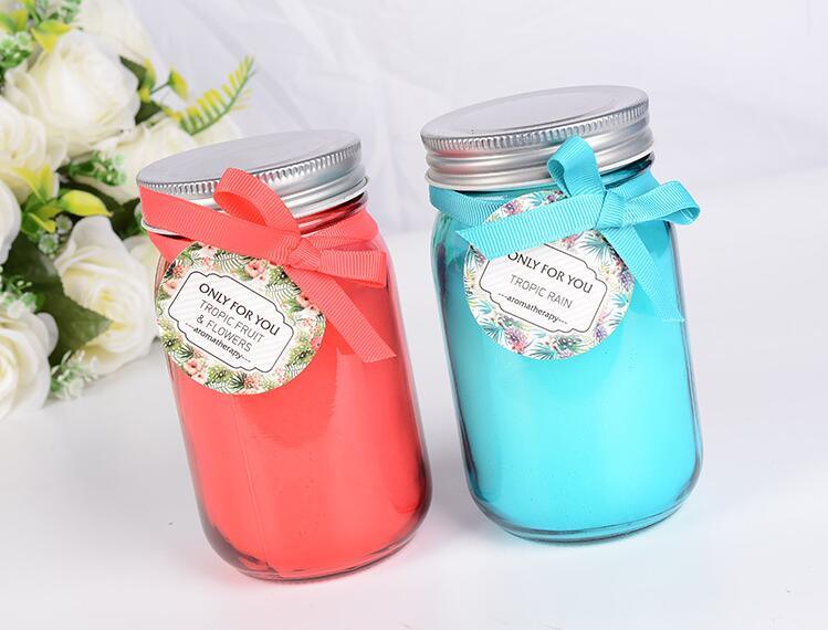 Cheap Glass Mason Jar with Metal Lids for Candle