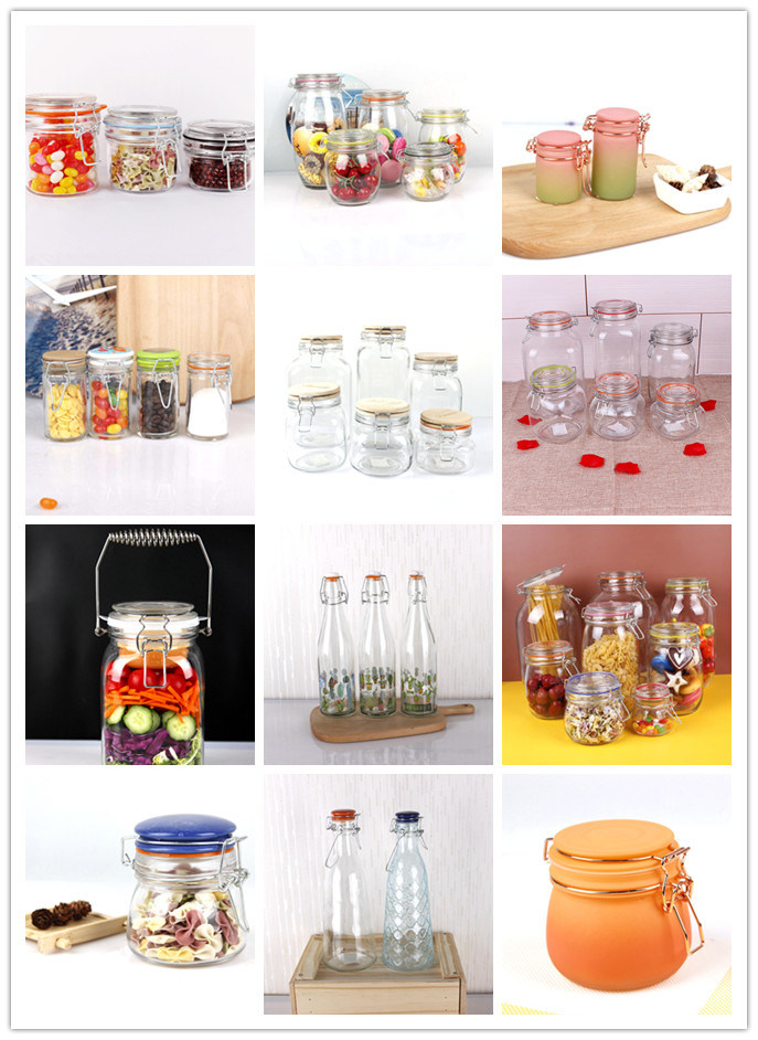 Hot Sale Clear Food Grade Glass Storage Jar Glass Canister with Lid 600ml