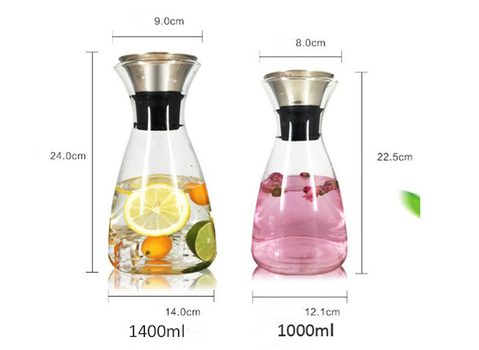 Customized Glass Water Jug Juice Kettle Pitcher