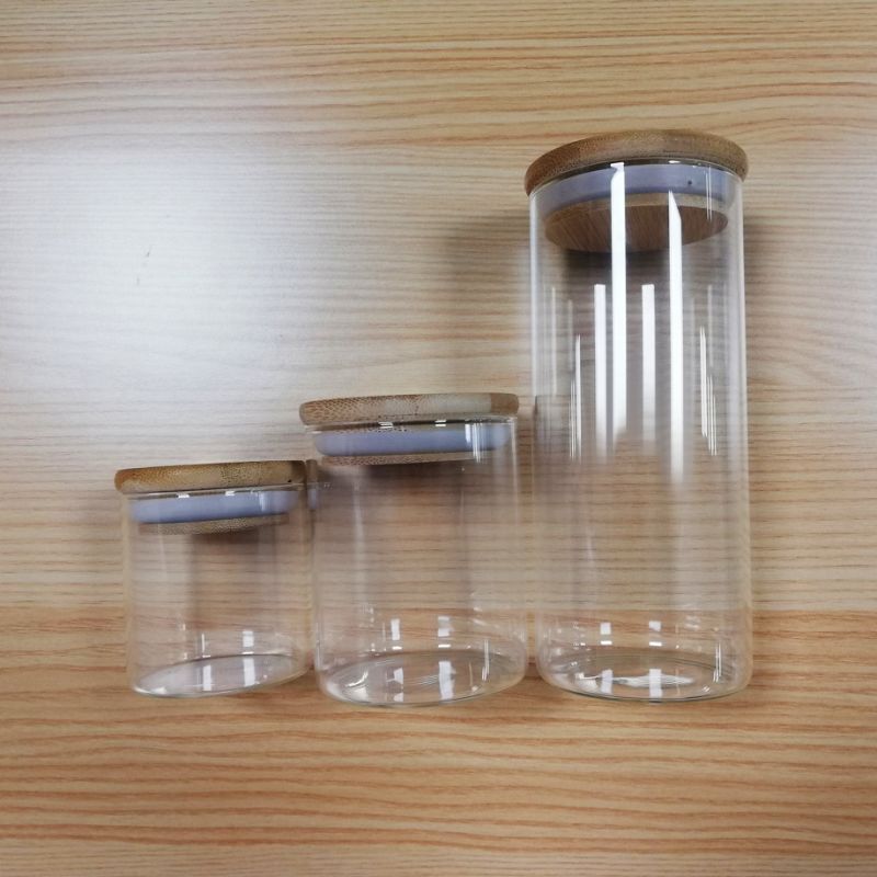 5oz/8oz/16oz Glass Bamboo Lids Bottles Wholesale Empty Container