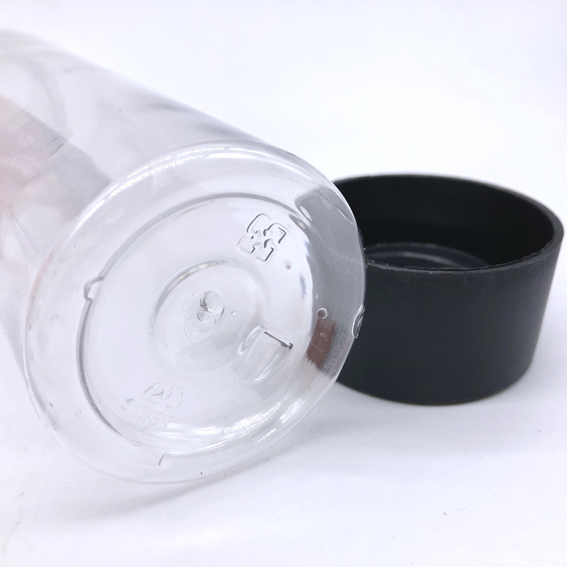 Cheaper Plastic Water Bottle 400ml Plastic Pet Beverage Voss Bottle with Black Cap for Juice