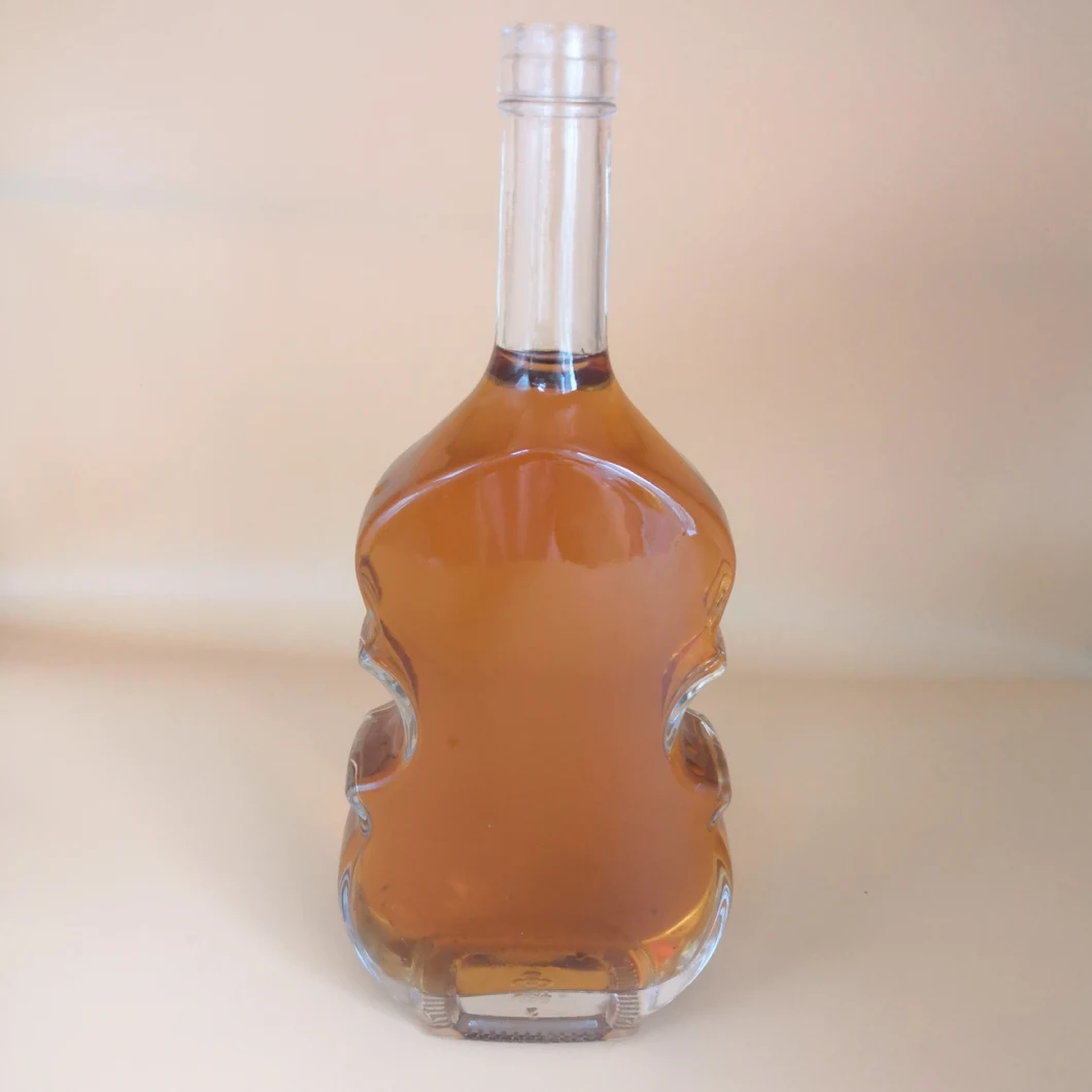1000ml Violin Shape Glass Wine Bottle High Borosilicate Liquor Bottle Wine Bottle