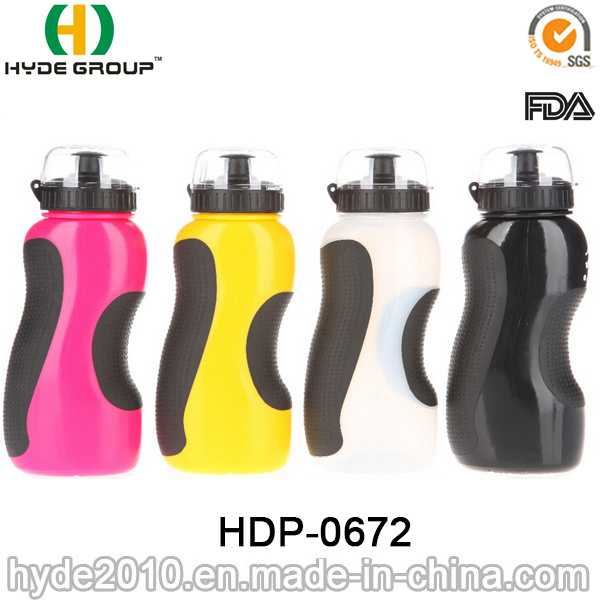 Squeeze Sport Water Bottle Squeezable Bike Water Bottle with Lid (HDP-0672)