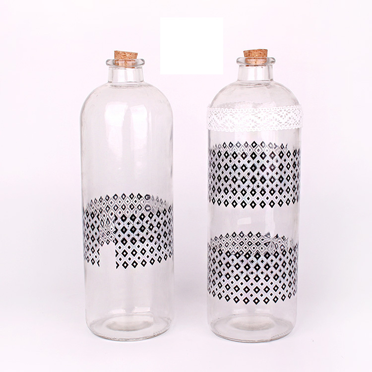 1000ml Glass Juice Bottle with Cork