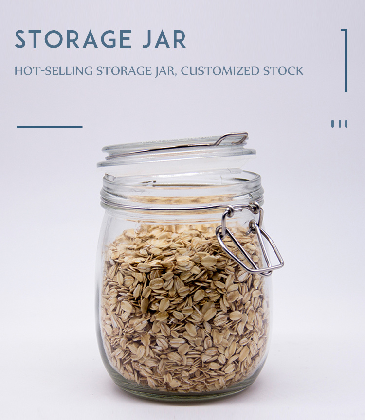 Wholesale Food Glass Jar with Stainless Steel Lid