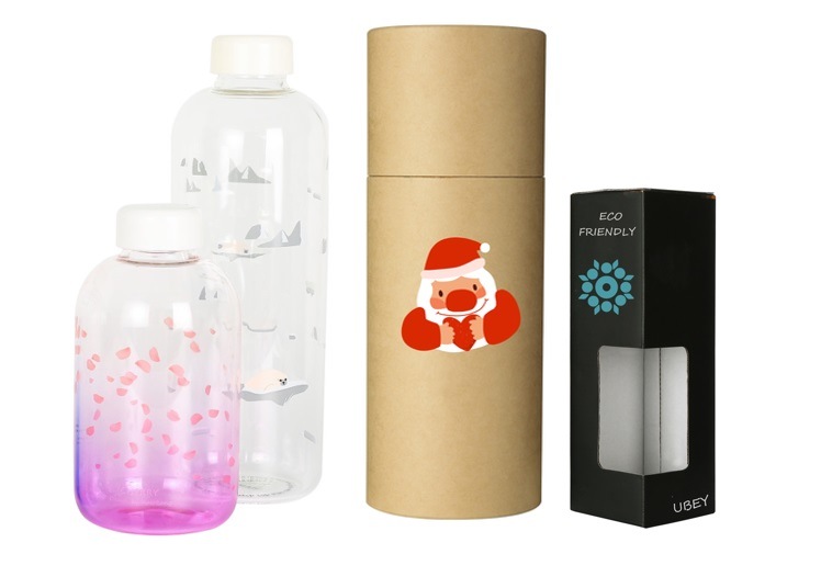 New Design Big Glass Bottles for Drinking Custom Sleeve